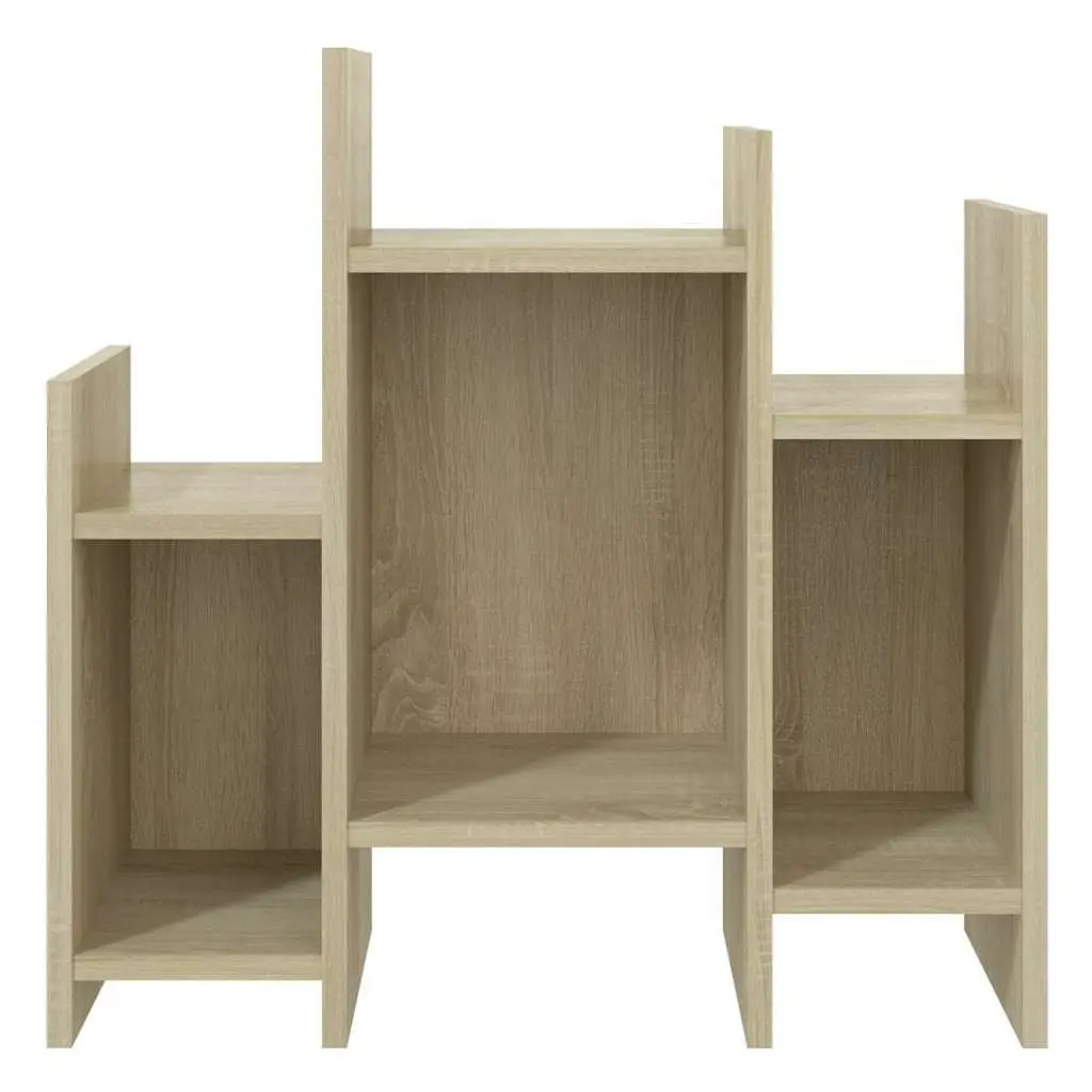 Side Cabinet Brown Storage Buffet Shelves Sofa Table Furniture Engineered Wood