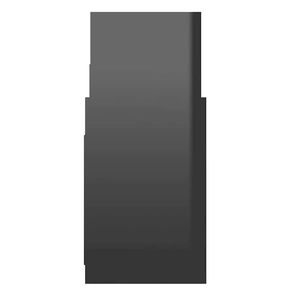 Side Cabinet High Gloss Black Storage Shelving Unit Furniture Sofa Table