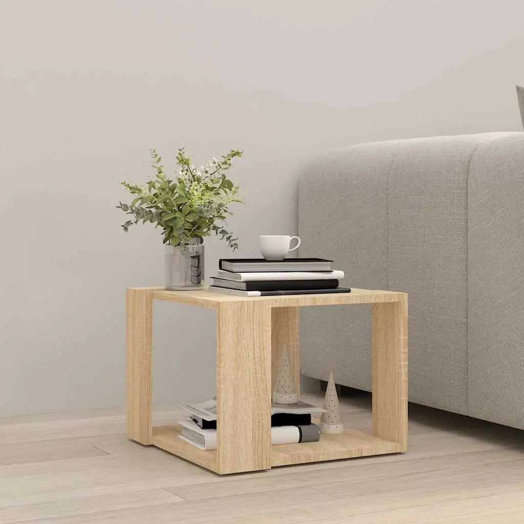 Coffee Table Engineered Wood Storage Shelf Brown 40x40x30cm