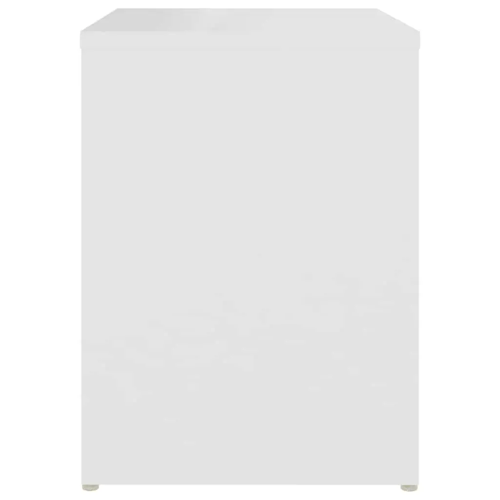 Nightstand Cabinet Set Engineered Wood White 40x30x40cm Pair