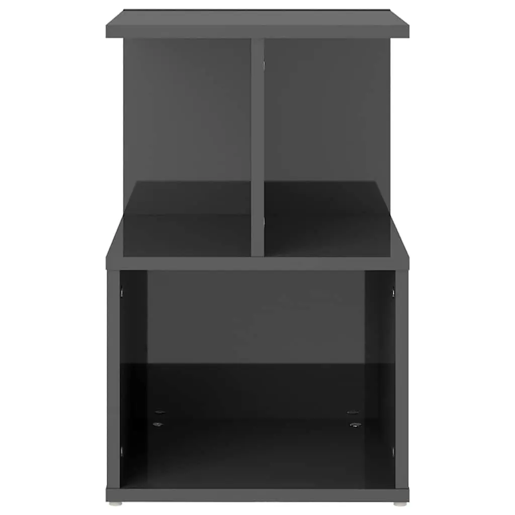 Bedside Cabinets Engineered Wood 35 x 35 x 55 cm High Gloss Grey 2 pcs
