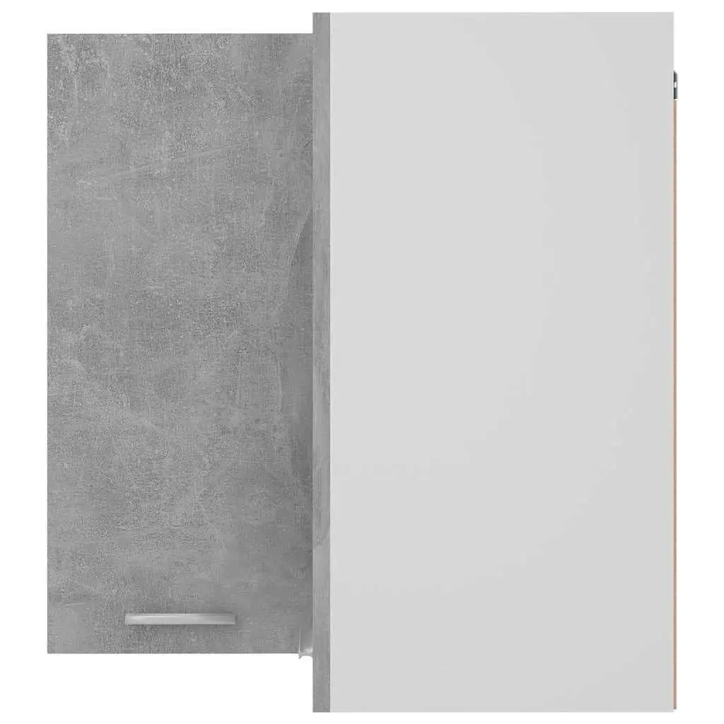 Grey Wall-Mounted Corner Cabinet