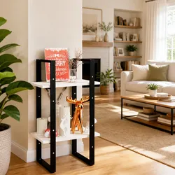 Functional 2-Tier White Book Cabinet for Every Room