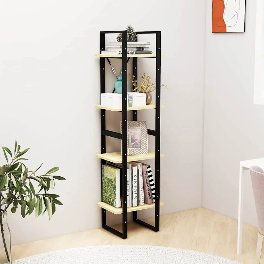 4-Tier Book Cabinet Solid Pine Wood Bookshelf Storage Shelving Unit 40x30x140cm
