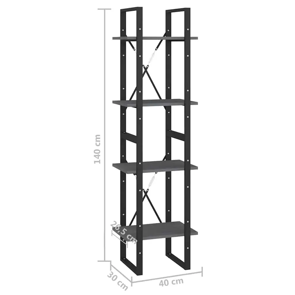 4-Tier Book Cabinet for Home Use
