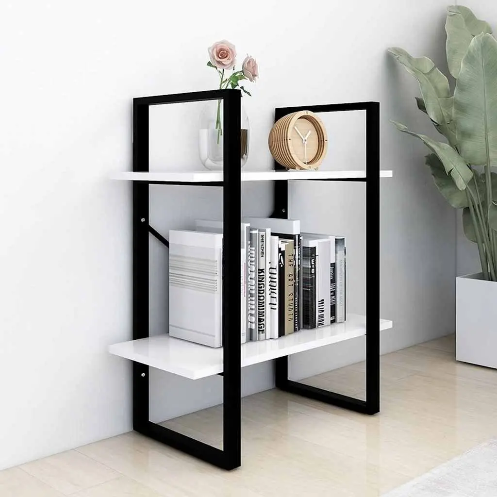 2-Tier White Storage Shelves for Home