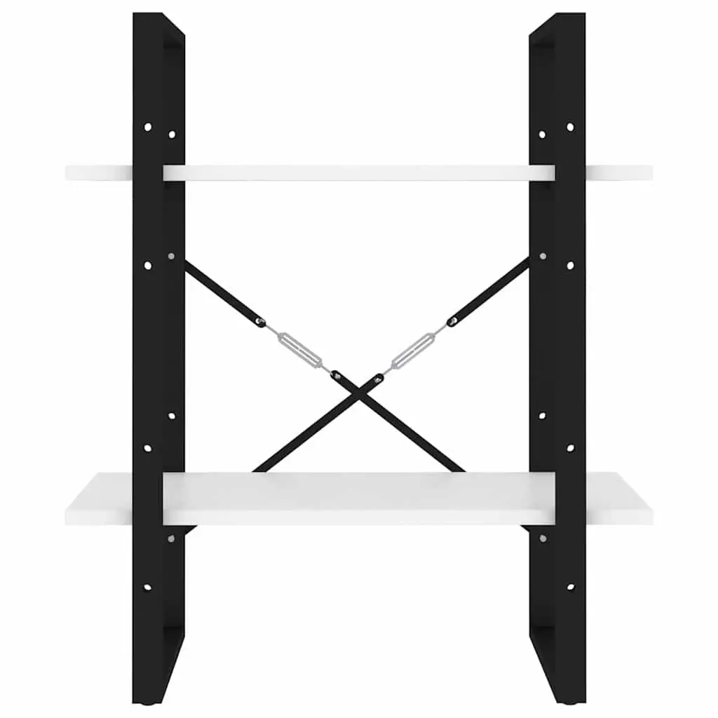 2-Tier White Storage Shelves for Home