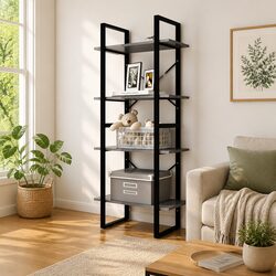 Practical 4-Tier Book Cabinet for Versatile Spaces