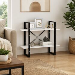 Practical 2-Tier Bookcase for Home Organization