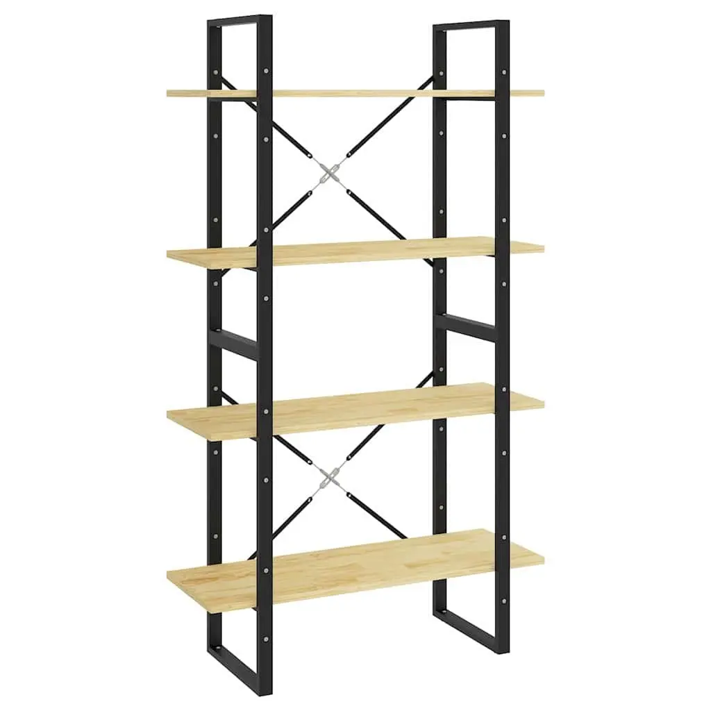 4-Tier Book Cabinet Pine Wood 80x30x140 cm Brown Bookshelf Storage