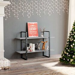 Practical 2-Tier Grey Storage Unit for Your Home 100x30x70 cm