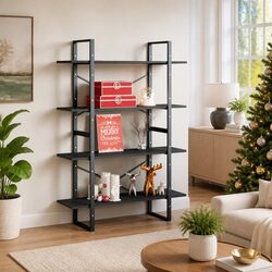 Practical 4-Tier Book Cabinet for Any Room