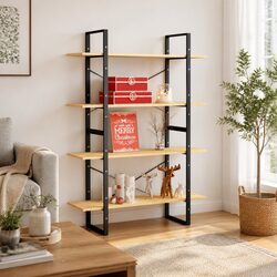 Practical 4-Tier Book Cabinet for Any Room 100x30x140cm
