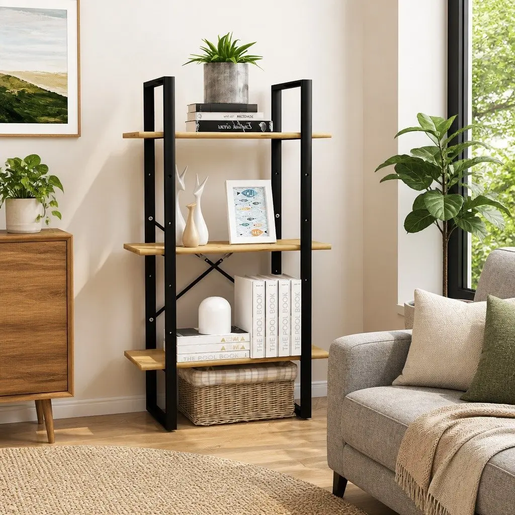 Storage Shelf Solid Pine Wood 60x30x105 cm Brown Bookcase Standing Display Rack