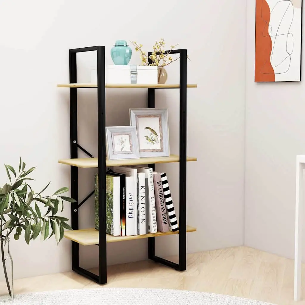 Storage Shelf Solid Pine Wood 60x30x105 cm Brown Bookcase Standing Display Rack