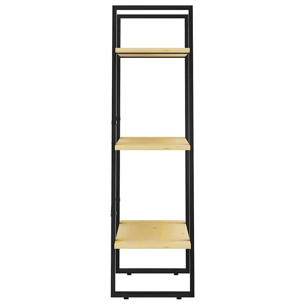 Storage Shelf Solid Pine Wood 60x30x105 cm Brown Bookcase Standing Display Rack