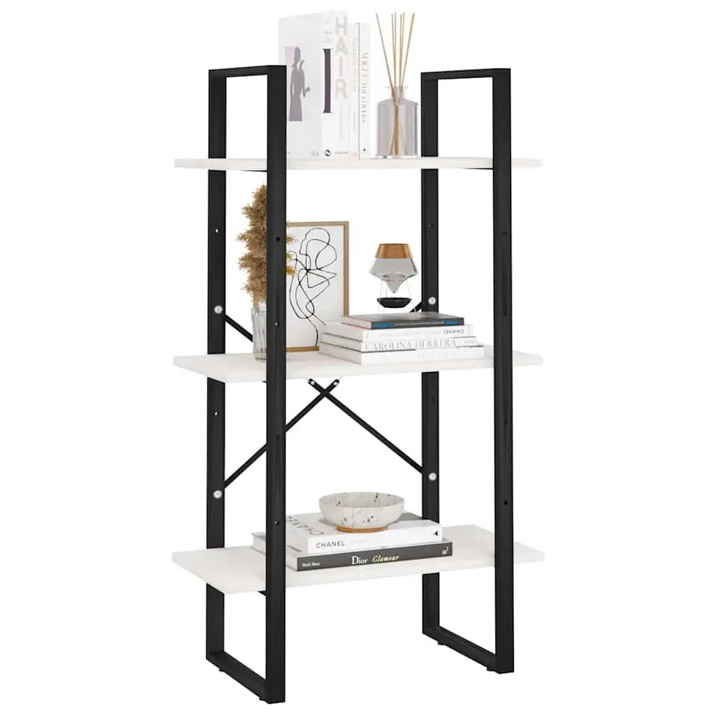 Storage Shelf White Solid Pine Wood Bookcase Display Stand Living Room Kitchen