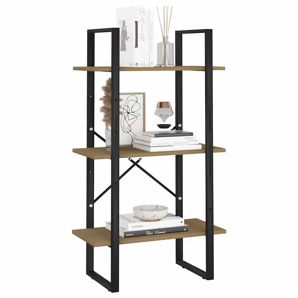 Storage Rack Solid Pine Wood 60x30x105 cm Brown Bookshelf Display Stand