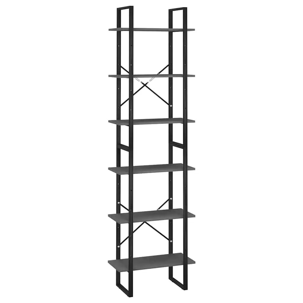 Storage Shelf Grey Standing Bookcase Shelving Unit for Home Kitchen Living Room