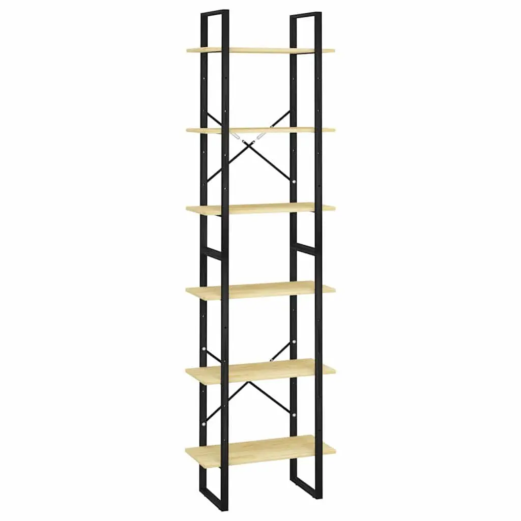 Storage Shelf Wooden 60x30x210 cm Brown Bookcase Display Stand Shelving Unit