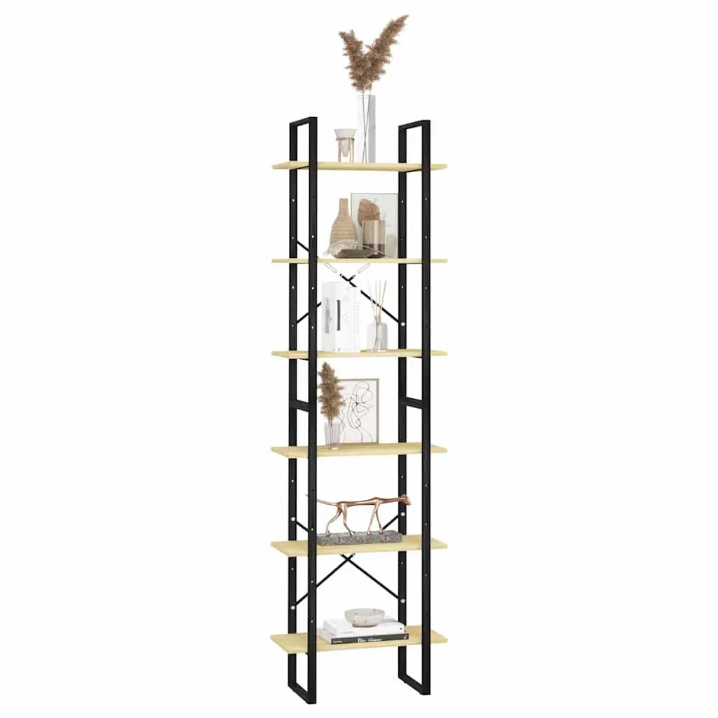 Storage Shelf Wooden 60x30x210 cm Brown Bookcase Display Stand Shelving Unit