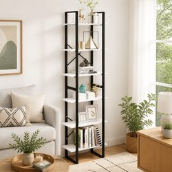 Practical 60x30x210 cm White Storage Shelf for Every Room