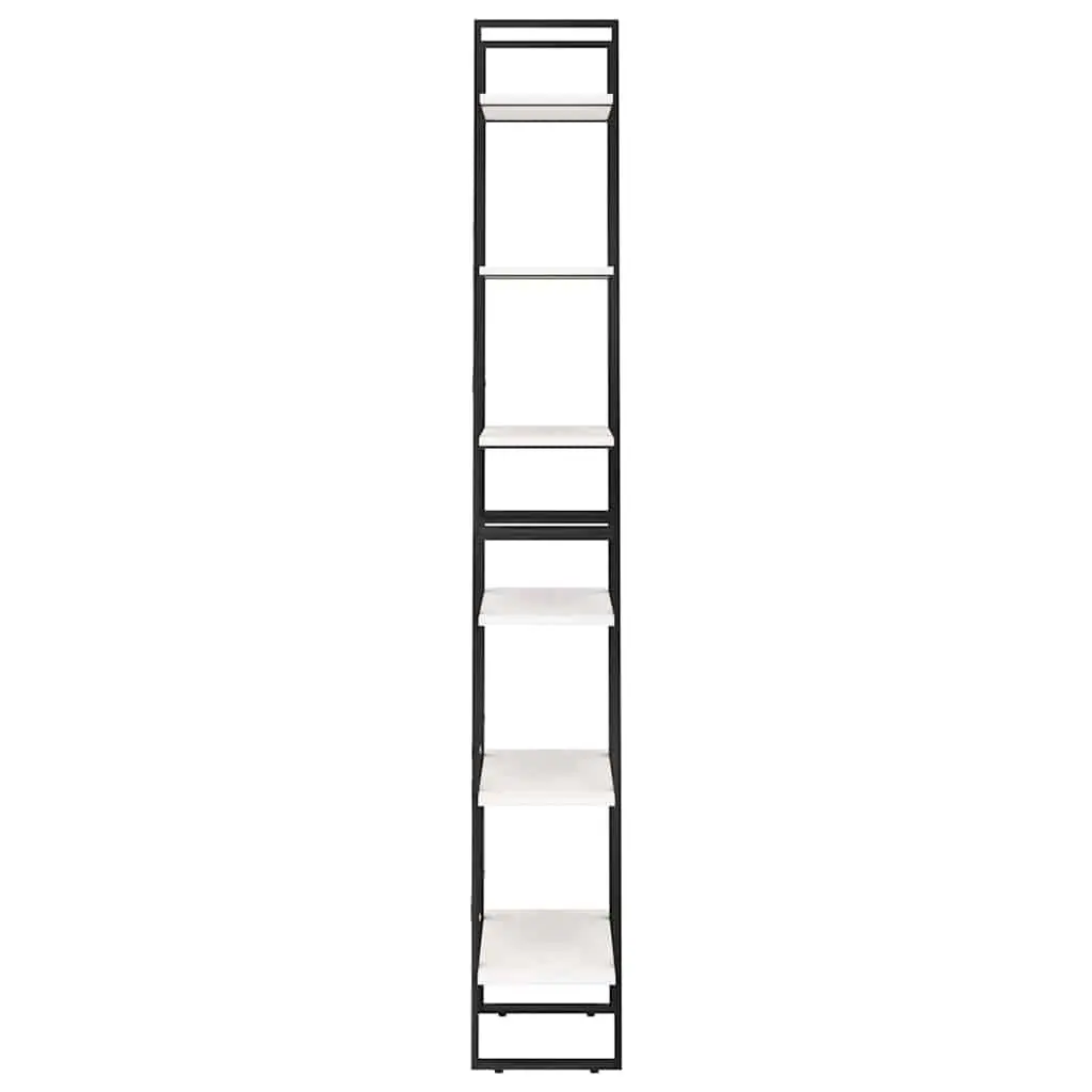 Storage Shelf Metal and Solid Wood Pine 60x30x210 cm White