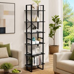 Practical Grey Storage Shelf 60x30x210cm for Various Rooms