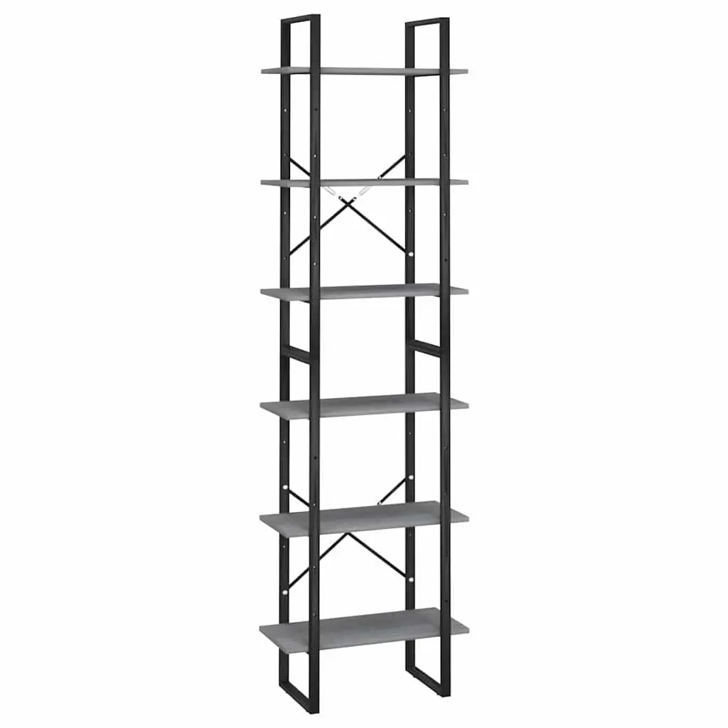 Storage Shelf Solid Wood Pine Grey 60x30x210cm Standing Bookcase Display Rack