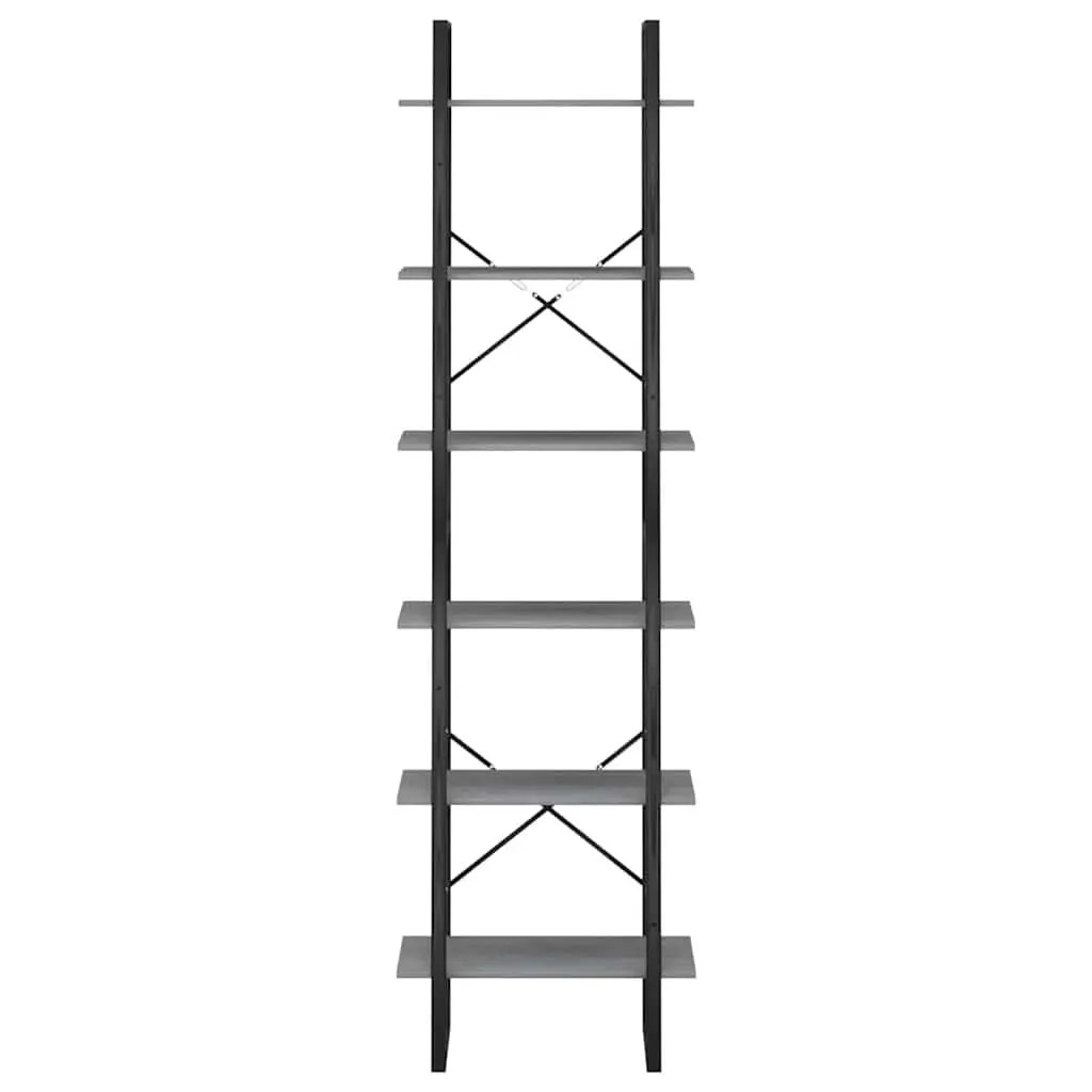 Storage Shelf Solid Wood Pine Grey 60x30x210cm Standing Bookcase Display Rack