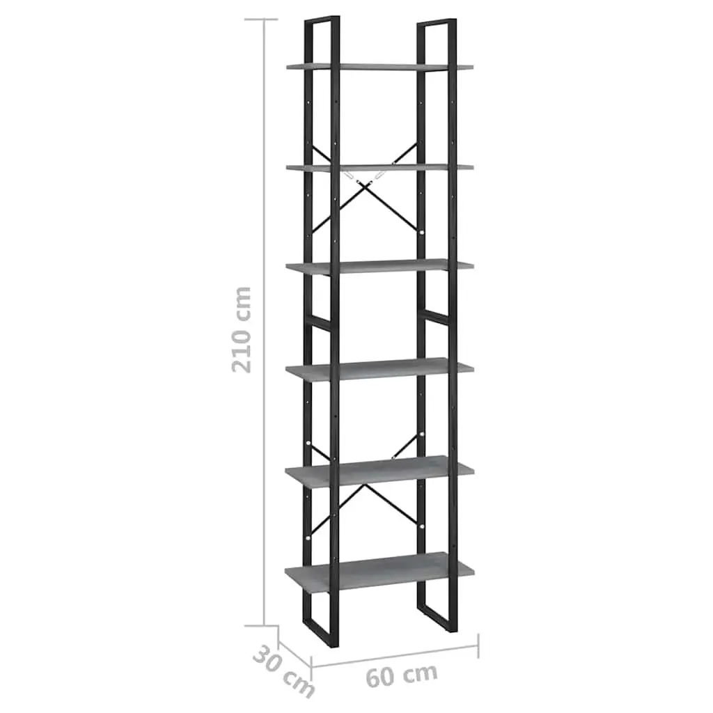 Storage Shelf Solid Wood Pine Grey 60x30x210cm Standing Bookcase Display Rack
