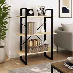 3-Tier Book Cabinet Solid Pine Wood Shelving Unit Storage Display Bookcase