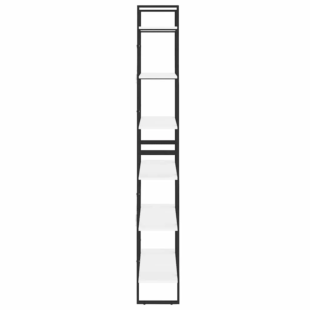 Tall Shelving Unit Engineered Wood 80x30x210cm White High Cabinet Bookcase