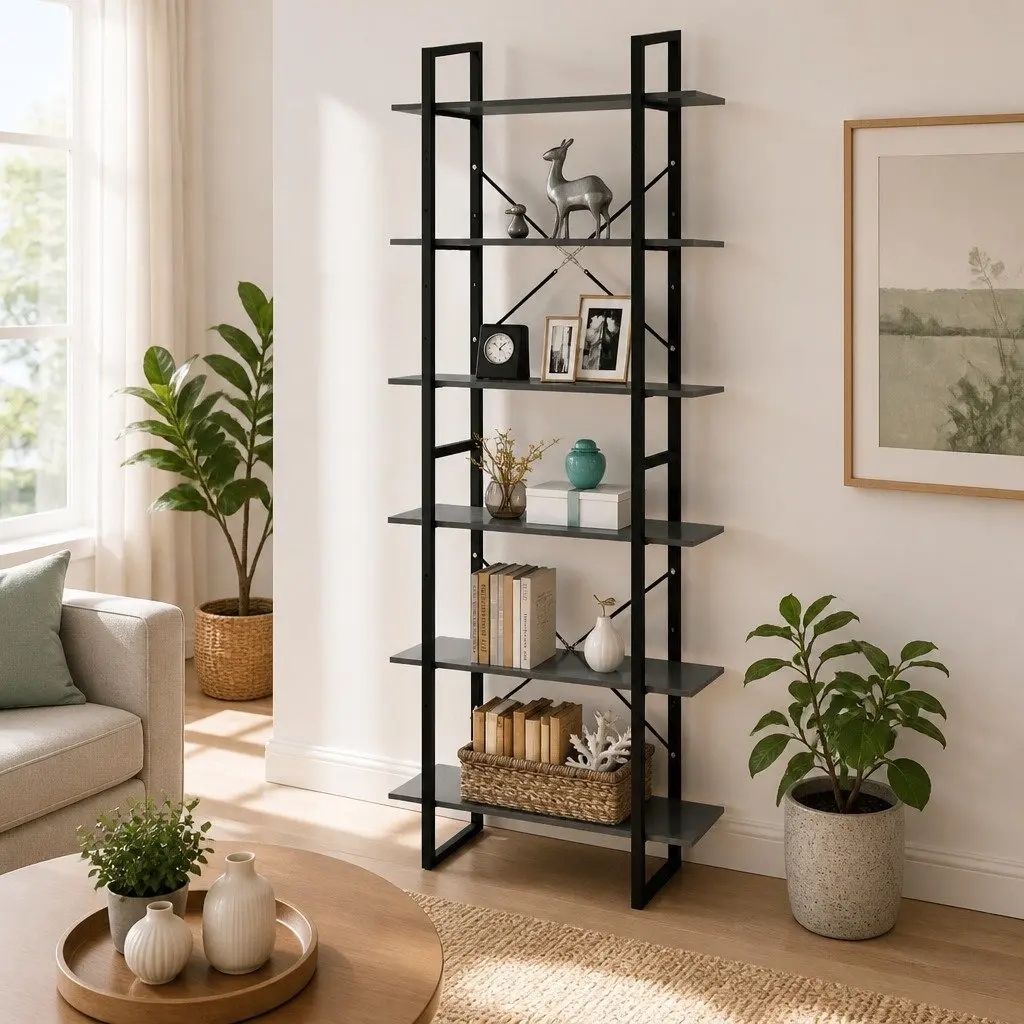 Grey High Cabinet for Home Storage Solutions