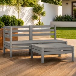 Practical 3 Piece Garden Lounge Set for Everyday Use