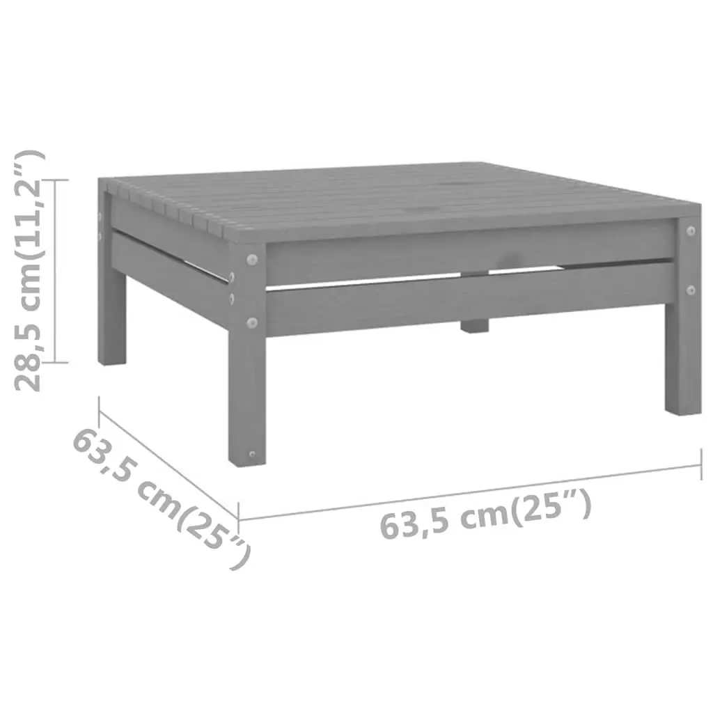 3 Piece Wooden Garden Lounge Set Pallet Design Outdoor Patio Furniture Grey Sofa