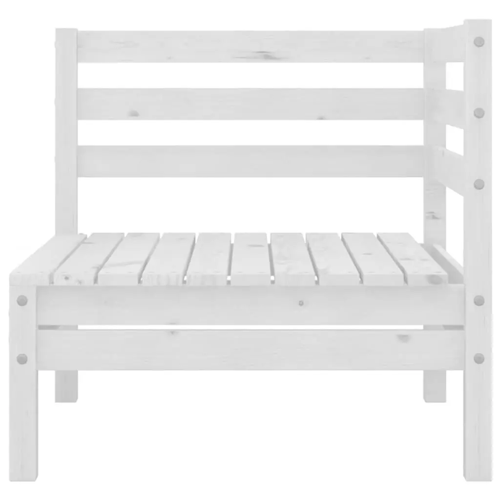 Garden Lounge Set 4 Piece Outdoor Patio Furniture Wooden Sofa White Modular