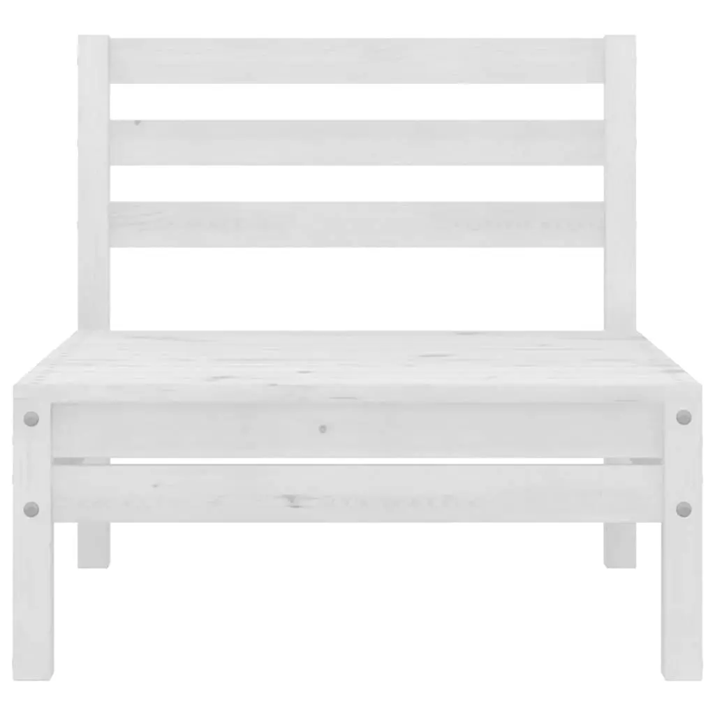 Garden Lounge Set 4 Piece Outdoor Patio Furniture Wooden Sofa White Modular