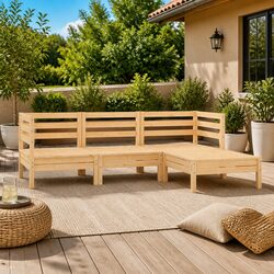 4 Piece Patio Lounge Set for Outdoor Comfort