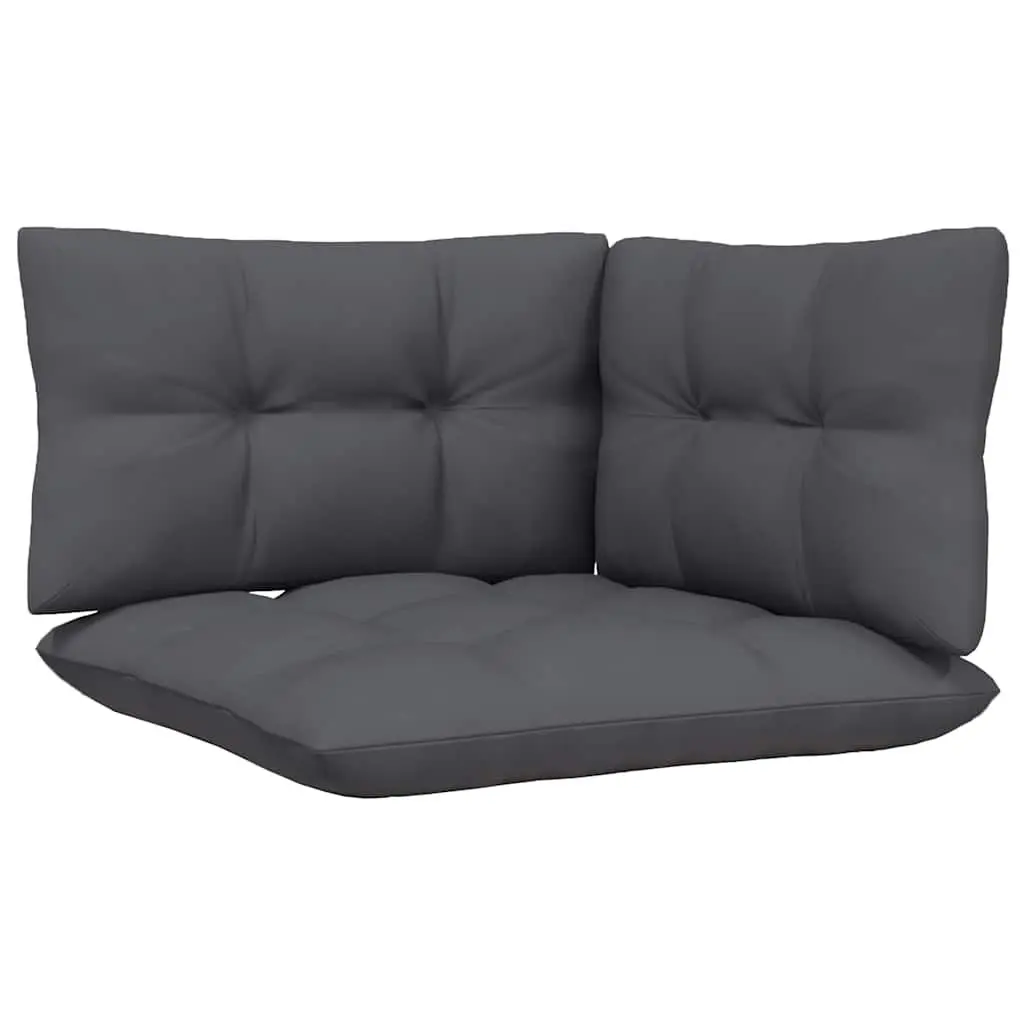 2-Seater Outdoor Garden Sofa with Cushions White Pinewood Patio Lounge Seating