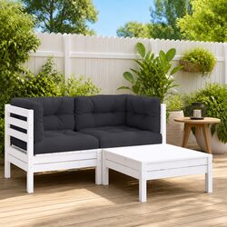 Versatile 3 Piece Garden Lounge Set for Outdoor Use