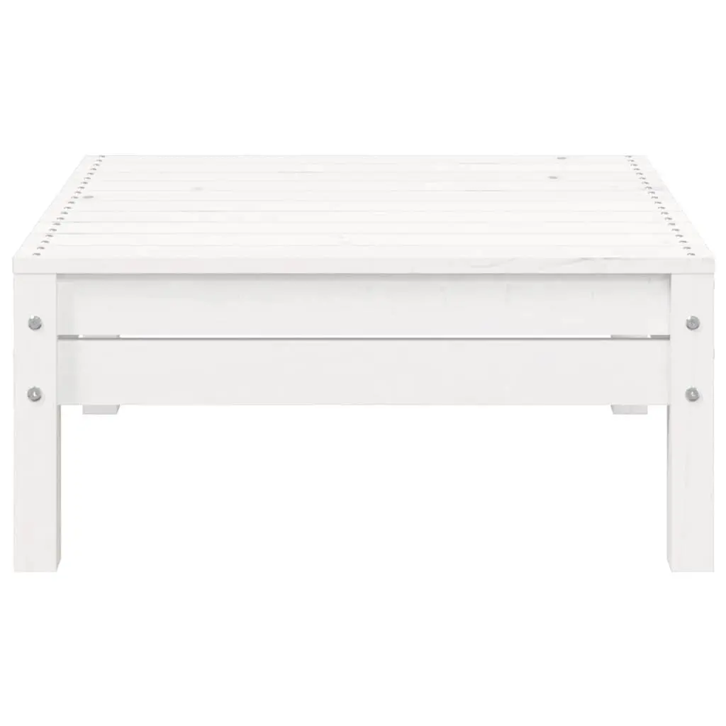 3 Piece Outdoor Garden Lounge Set Solid Pinewood Modular Sectional Seating with Cushions White