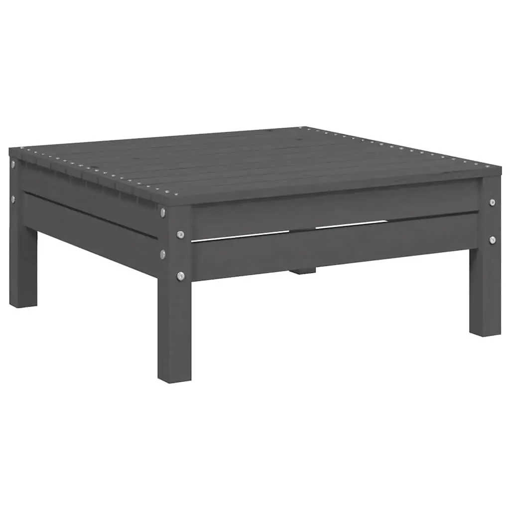 3 Piece Garden Lounge Set with Cushions Grey Outdoor Sectional Sofa Patio