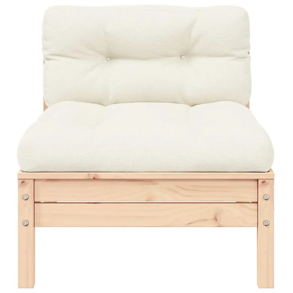 Outdoor Garden Lounge Set 3 Piece Sectional Sofa with Cream Cushions Patio