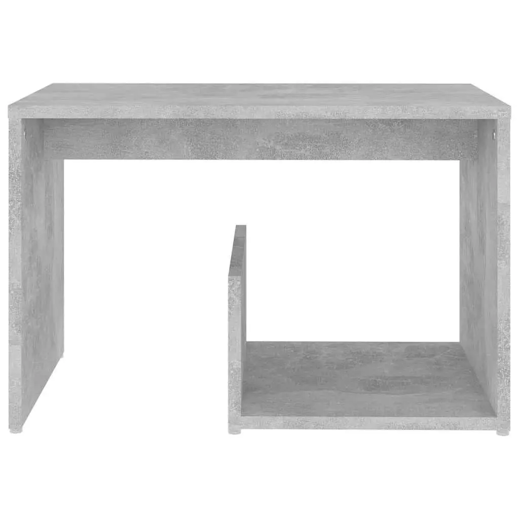 End Table Engineered Wood Grey 59W x 36D x 38H cm Storage Furniture Modern Accent Side Coffee Table