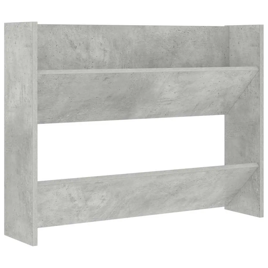 Shoe Cabinet Wall Mounted Engineered Wood Grey 80x18x60 cm