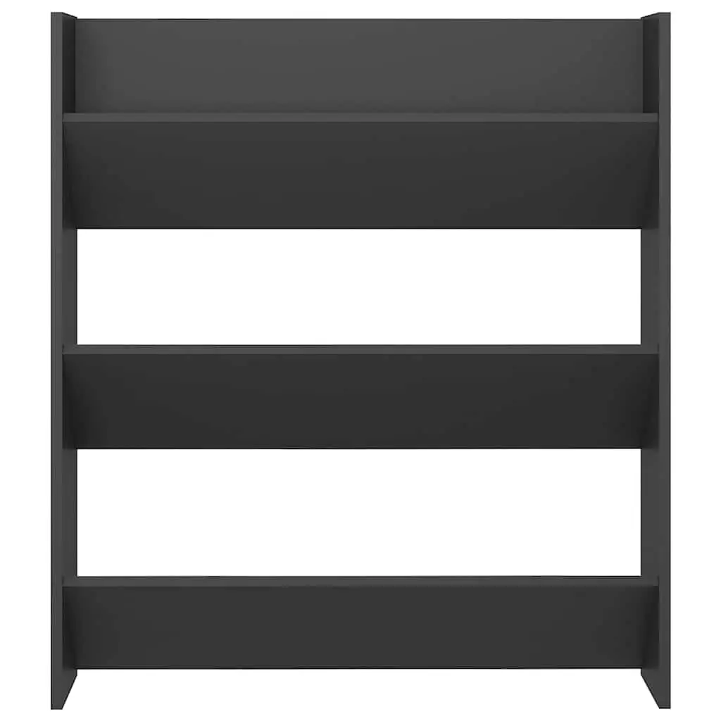 Wall Mounted Shoe Cabinet Engineered Wood 80 x 18 x 90 cm Grey