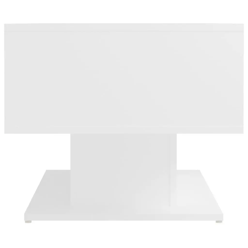 Coffee Table Engineered Wood 1035 x 500 x 445 mm White Modern Storage Shelf Living Room End Table Accent Furniture