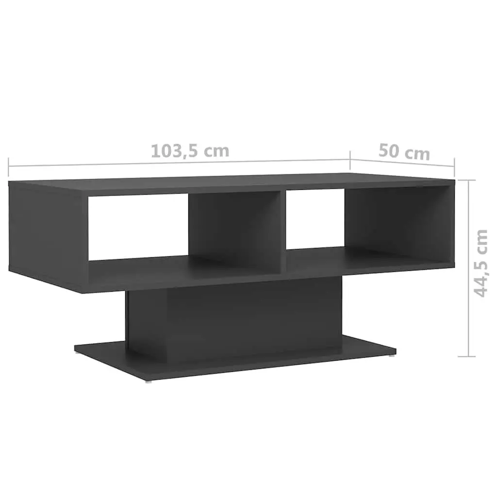 Grey Coffee Table with Space-Saving Storage