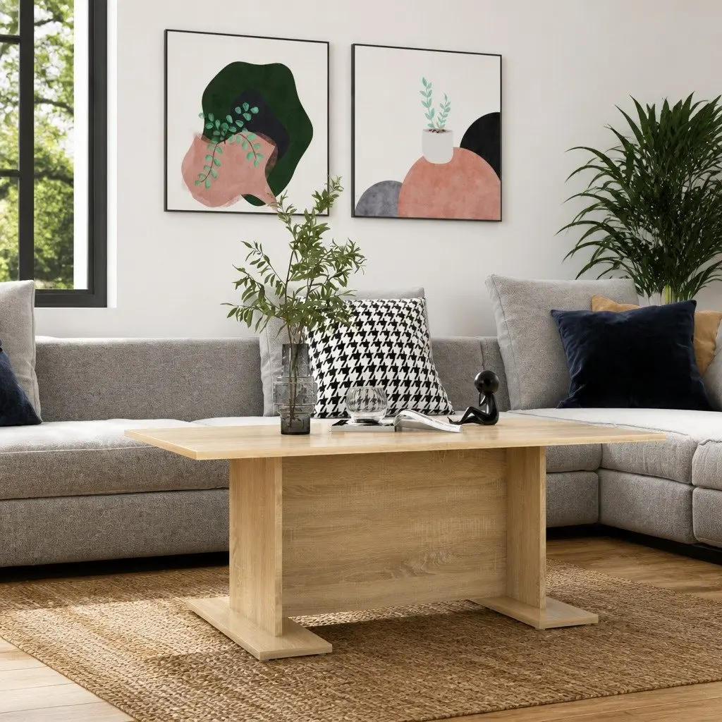 Coffee Table Sonoma Oak Design Modern Accent Living Room Couch Side Table